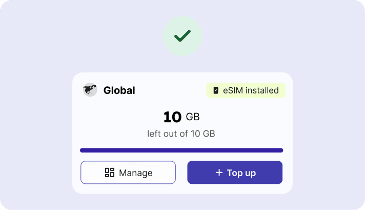 Setup completed step preview