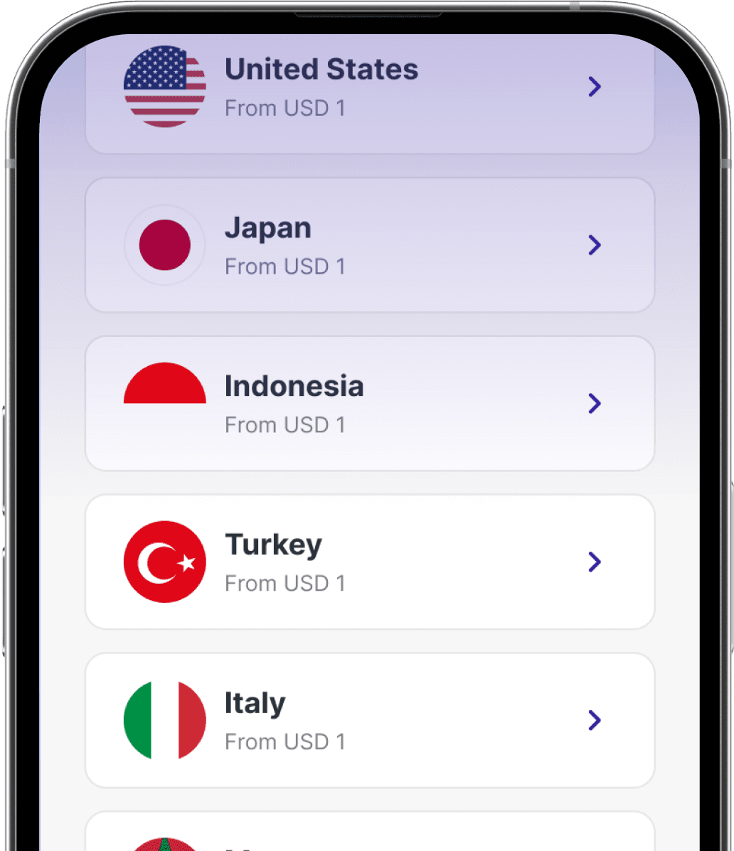 Destination list preview on phone