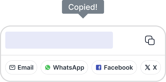 Copy and share your referral code
